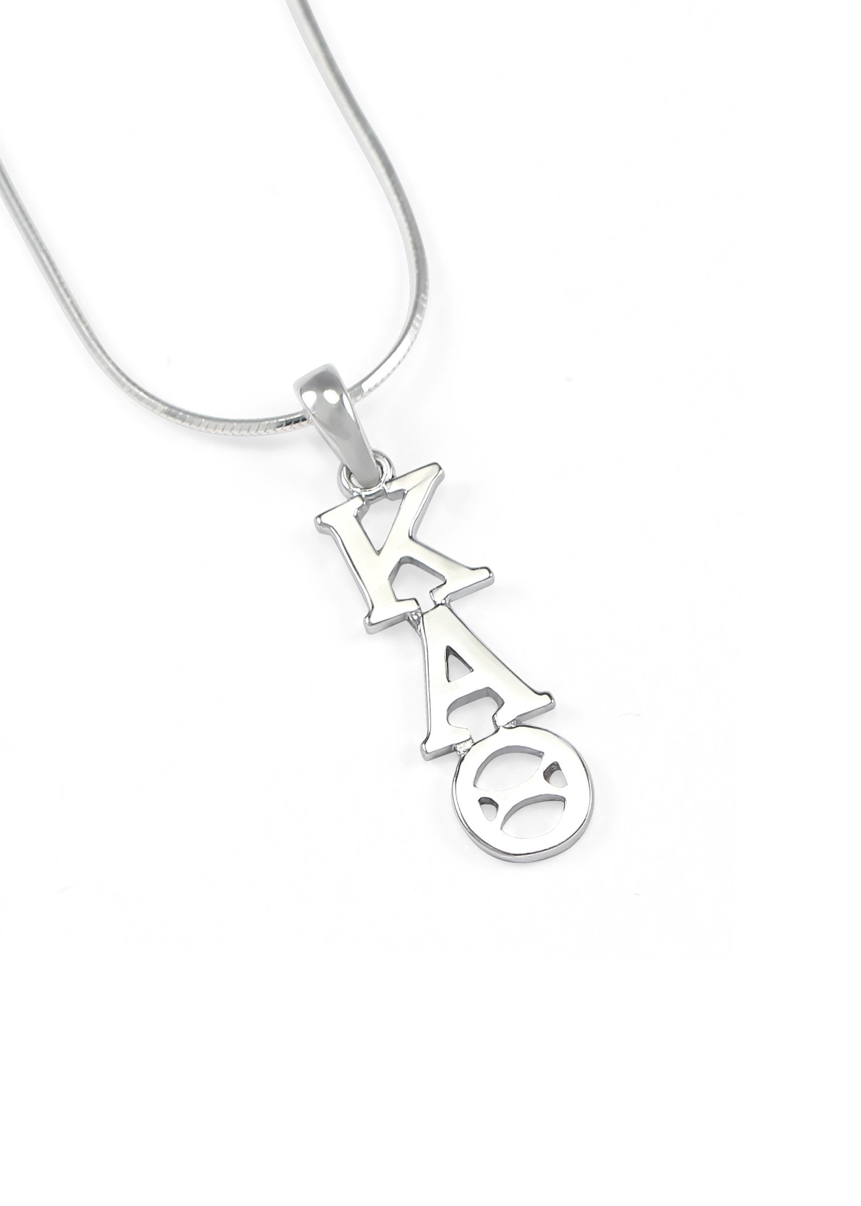 The Collegiate Standard Kappa Alpha Theta Sterling Silver Lavaliere Pendant