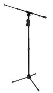 gator frameworks deluxe tripod microphone stand with clutch height adjustment and telescopic boom arm (gfw-mic-2120),black