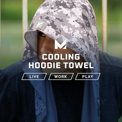 Mission Cooling Hoodie Towel, Black - Soft, Durable Microfiber - Cools Up to 2 Hours - UPF 50 Sun Protection - Machine Washable