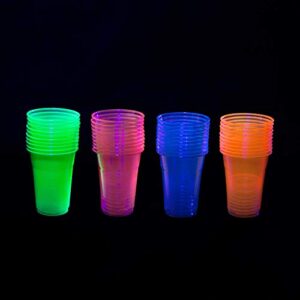 Party Essentials Soft Plastic 12-Ounce Party Cups/Tumblers, 40-Count, Assorted Neon