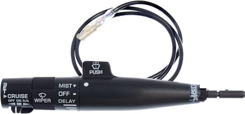 APDTY 50397 Multi-Function Turn Signal Lever Switch with Cruise Control, Washer Control, and Windshield Wiper Control, Black Stalk (Replaces 1997988, 25111262, 25111290, 25111260, 25111270)