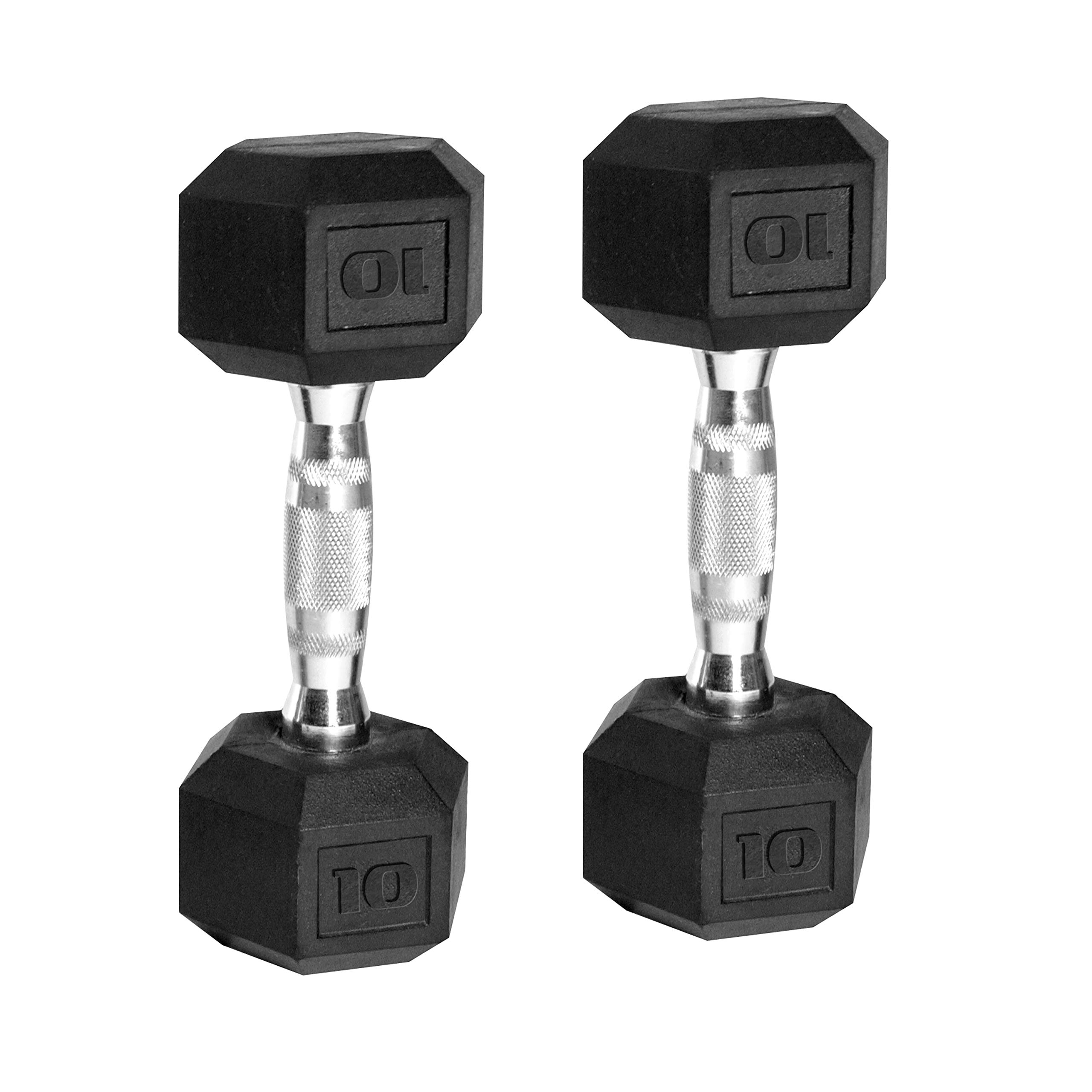 Cap Barbell Rubber Hex Dumbbell Set, 150-Pound to CAP Barbell Rubber Coated Dumbbell Set with Storage Rack (150-Pound)