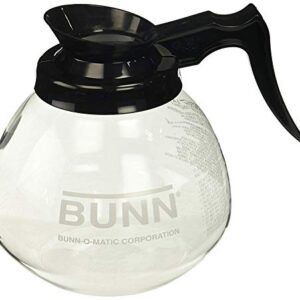 BUNN Coffee Pot Decanter/Carafe, 2 Black Regular and 1 Orange Decaf, 12 Cup Capacity, Set of 3, Original Version