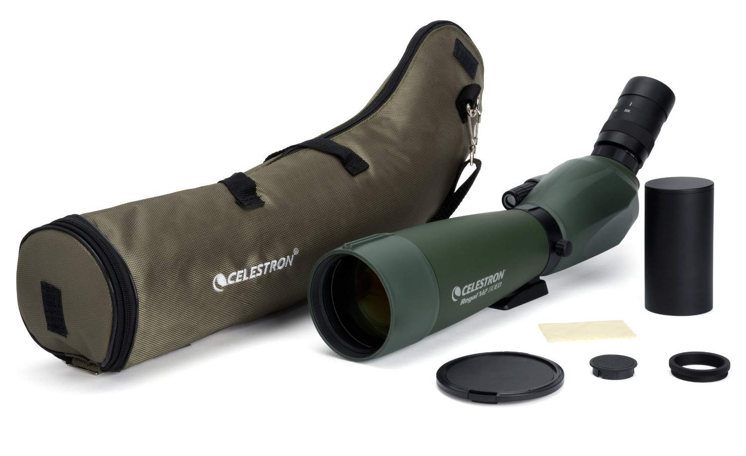 Celestron Regal M2 80ED Spotting Scope – Fully Multi-Coated Optics – Hunting Gear – ED Objective Lens for Bird Watching, Hunting and Digiscoping – Dual Focus – 20-60x Zoom Eyepiece