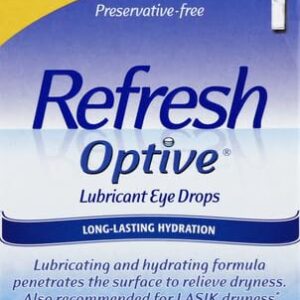 Refresh Optive Lubricant Eye Drops, Preservative-Free, 0.01 Fl Oz Single-Use Containers, 60 Count