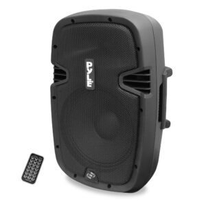 pyle-pro powered speaker active pa- loudspeaker bluetooth system,12 inch bass subwoofer stage speaker monitor, dj party portable sound stereo amp sub for concert audio, built-in usb for mp3 amplifier