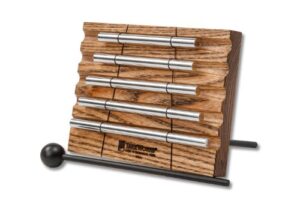 treeworks chimes energy chime with mallet for meditation, sound healing or yoga, 5 notes –– made in u.s.a. –– long resonance with brilliant tone, solid tennessee hardwood mantle (tre430)