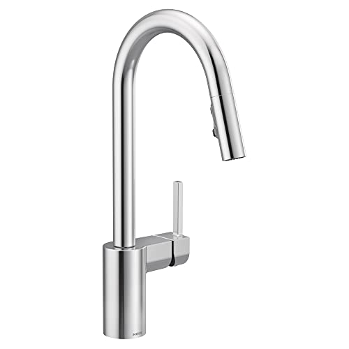 Moen Align Chrome One-Handle Modern Kitchen Pulldown Faucet with Reflex Docking System and Power Clean Spray Technology, 7565