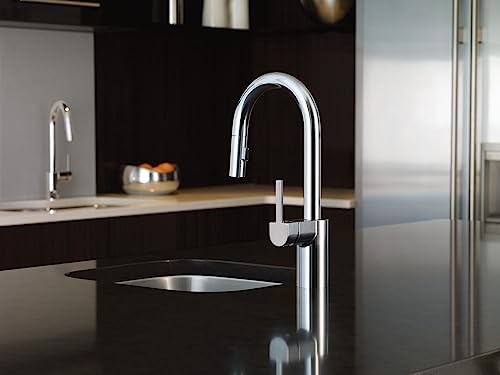 Moen Align Chrome One-Handle Modern Kitchen Pulldown Faucet with Reflex Docking System and Power Clean Spray Technology, 7565