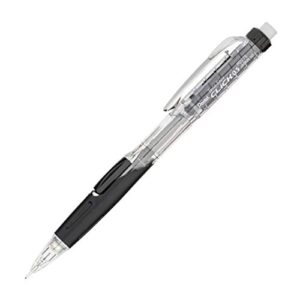 pentel twist-erase click mechanical pencil - 2 pencil grade - 0.5 mm lead size - transparent, black barrel - 1 each