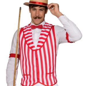 Forum Novelties Men's Standard Barbershop Quartet Vest, Red, White