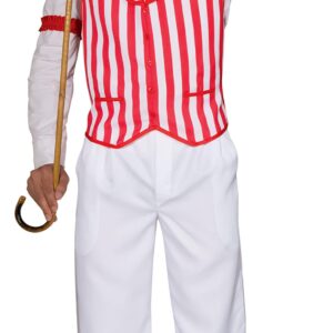 Forum Novelties Men's Standard Barbershop Quartet Vest, Red, White