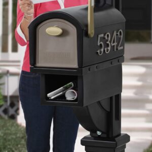 Step2 Mailmaster Hudson Mailbox, Easy to Install, Large Mailboxes for Outside, Heavy-Duty, Weather Resistant, Black