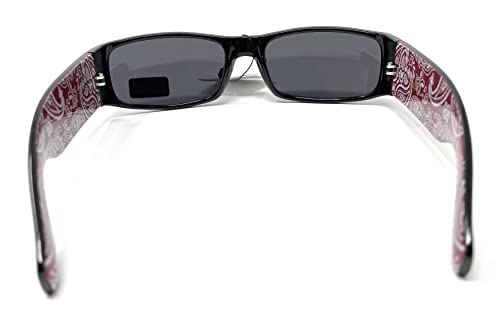 Locs Mens Hardcore Gangster Sunglasses Bandana Print BLACK/RED