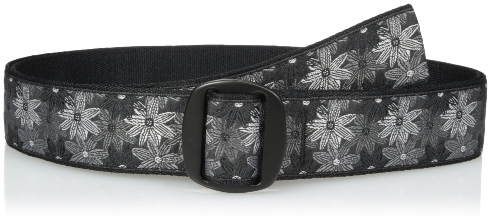 Bison Designs Women's Manzo Belt with Anodized Aluminum Buckle, Flower, Medium/38-Inch