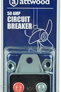 attwood 7623-7 Compact 50-Amp Marine Boat 12V/24V Circuit Breaker, metal