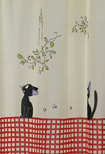 Studio Ghibuli Kiki's Delivery Service Cafe Curtain Walking Jiji Made in Japan