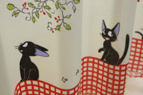 Studio Ghibuli Kiki's Delivery Service Cafe Curtain Walking Jiji Made in Japan