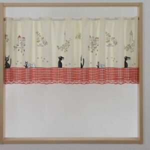 Studio Ghibuli Kiki's Delivery Service Cafe Curtain Walking Jiji Made in Japan