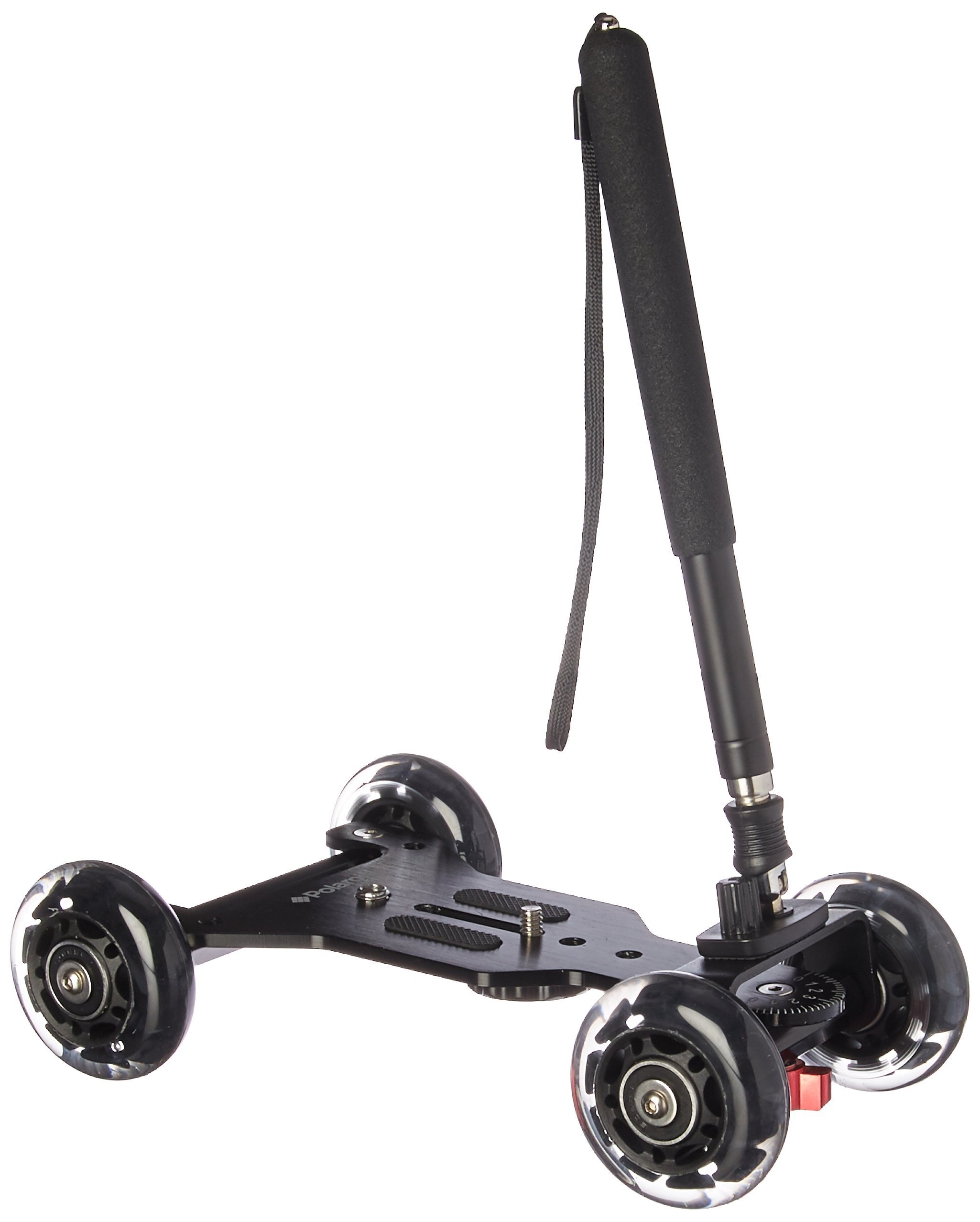 Polaroid PL-STATT Rolling Mini Dolly Stabilization System With Pole Handle For Digital SLRs and Camcorders