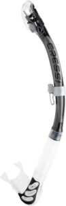 cressi alpha ultra dry snorkel (black/silver) (es258055)