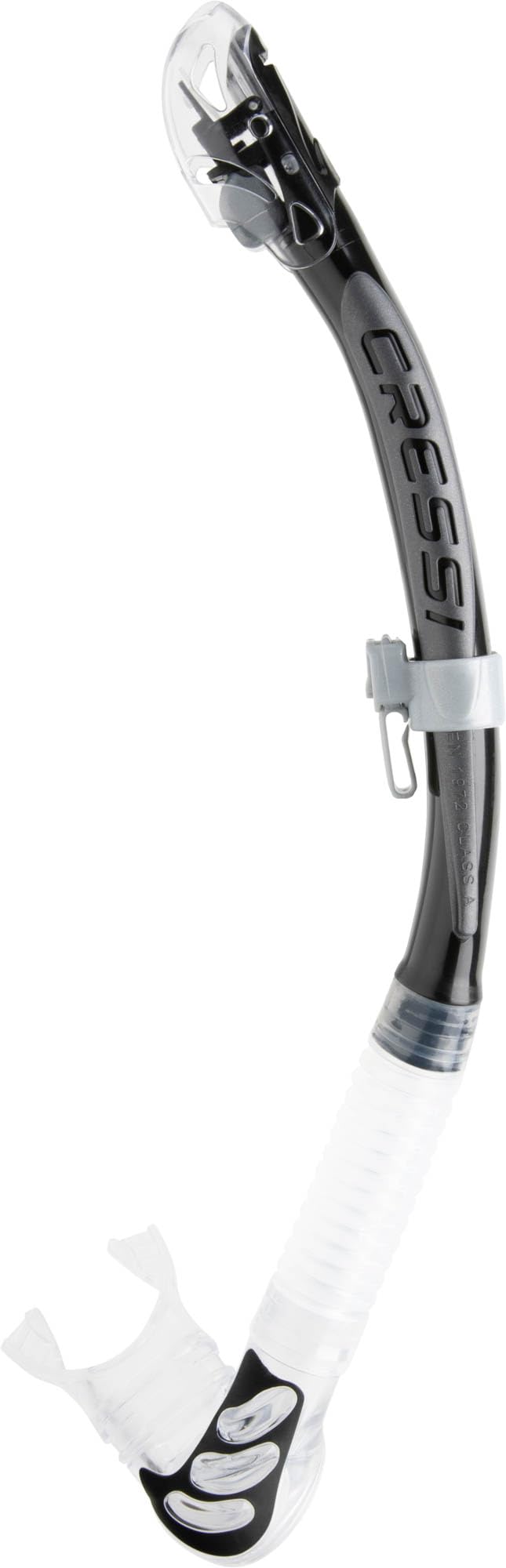 Cressi Alpha Ultra Dry snorkel (black/Silver) (ES258055)