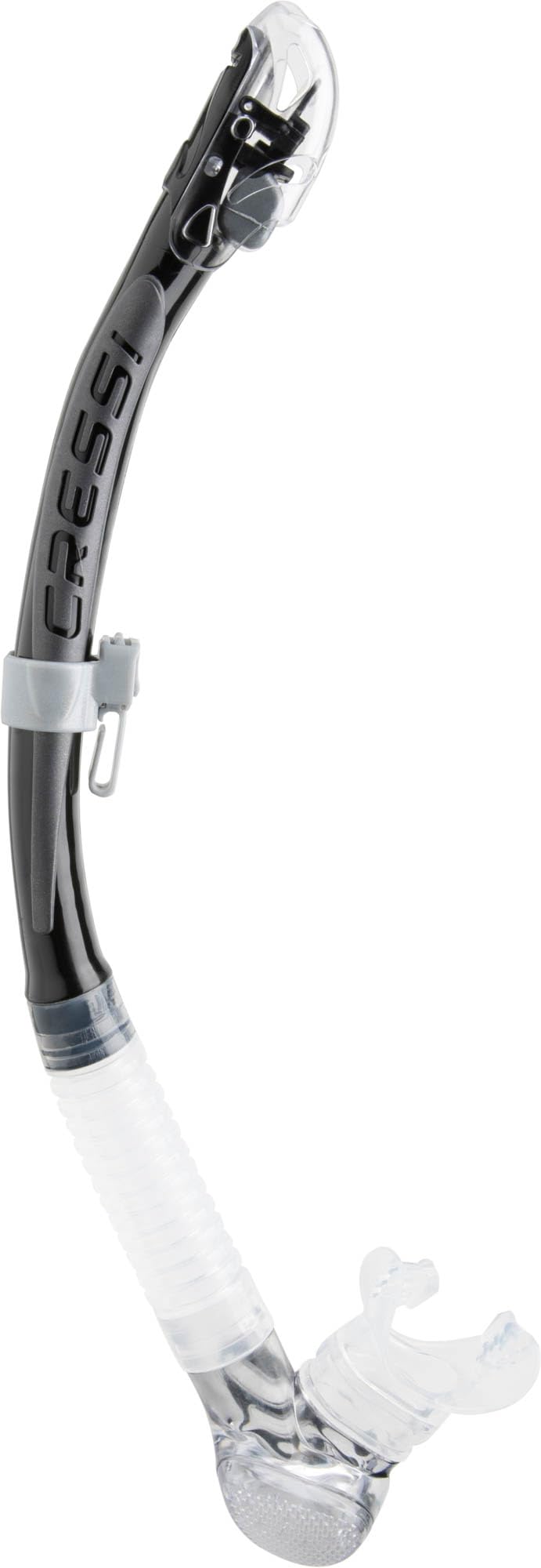 Cressi Alpha Ultra Dry snorkel (black/Silver) (ES258055)