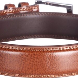 Florsheim Men's Pebble Grain Leather Belt 32MM, Cognac, 36