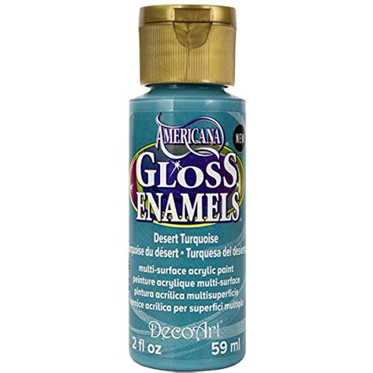 DecoArt Americana Gloss Enamel Paint, 2-Ounce, Desert Turquoise