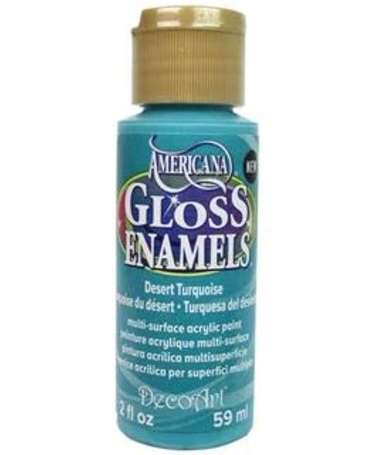 DecoArt Americana Gloss Enamel Paint, 2-Ounce, Desert Turquoise