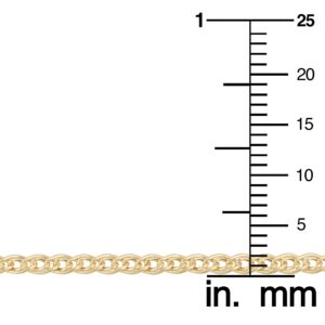 Kooljewelry 10k Yellow Gold 2.3 mm Link Chain Anklet (adjusts to 9 or 10 inch)