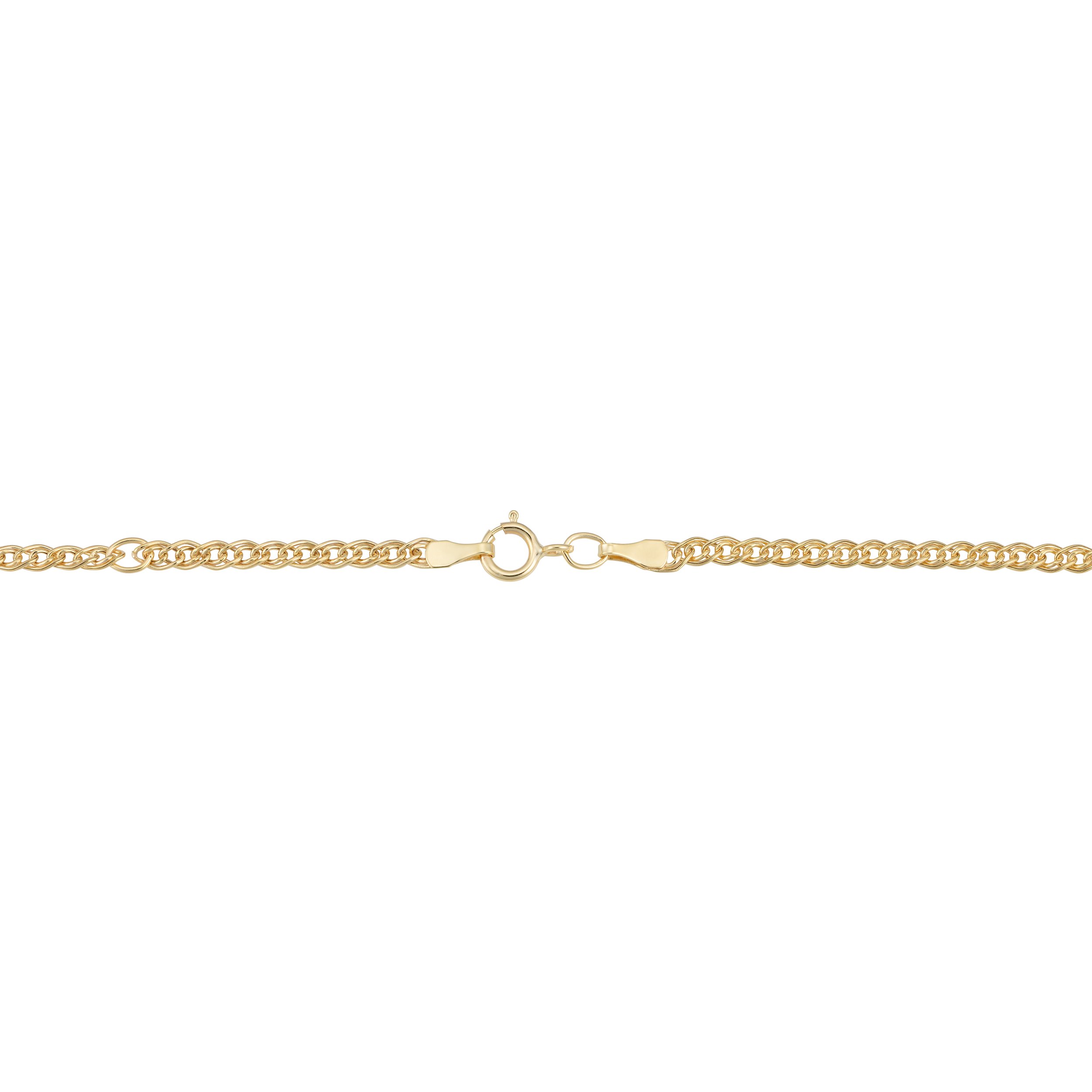 Kooljewelry 10k Yellow Gold 2.3 mm Link Chain Anklet (adjusts to 9 or 10 inch)