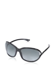 tom ford women's tf0008 sunglasses, shiny black