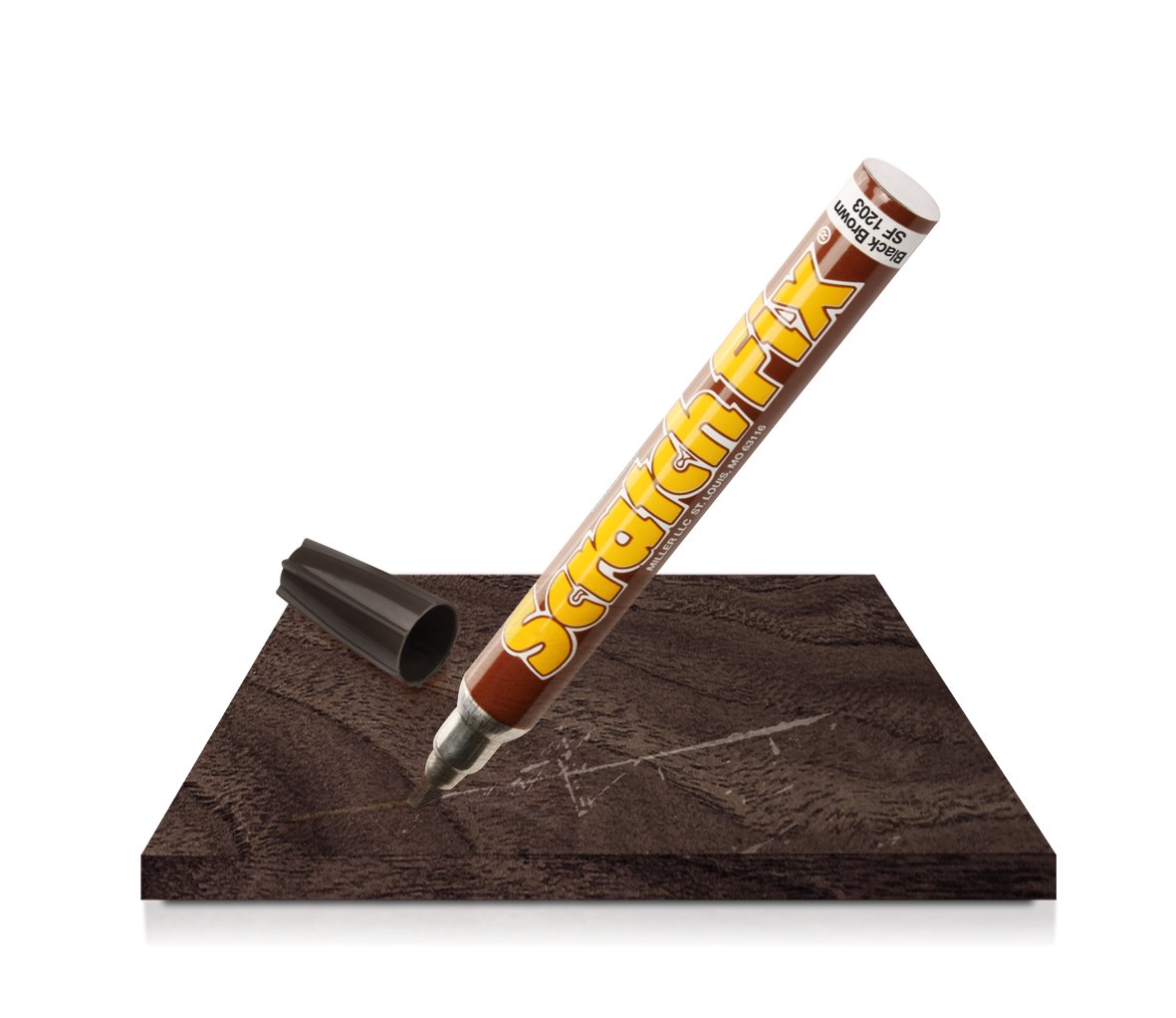 Miller SF1203 Wood Stain Scratch Fix Pen / Wood Repair Marker - Black Brown Wood