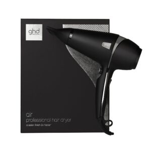 ghd Air Hair Dryer — 1600w Professional Blow Dryer, Salon Strength Motor, Concentrator Nozzle, Adjustable Temperature Setting, and Ionic Technology for Super-Fast Drying — Black