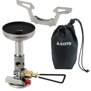 soto sod-310 single burner, compact stove, equipped with micro regulator (high firepower, wind resistant), od can, storage pouch included, solo, trekking, mountain climbing, micro regulator stove,