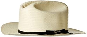 stetson natural 6x open road straw cowboy hat ssoprd-0526, natural, 7 3/8