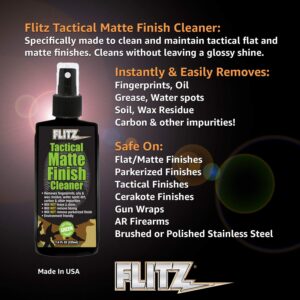 Flitz Tactical Matte Finish Cleaner, 7.6 oz, Black