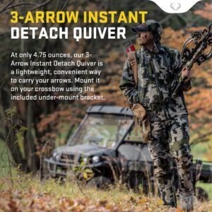 TenPoint 3-Arrow Instant Detach Quiver (HCA-019) - Three Mounting Positions - Includes Under-Mount Bracket