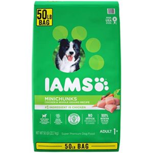 iams proactive health adult minichunks small dry dog food chicken dog kibble, 50 lb. bag