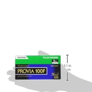 FUJIFILM Fujichrome Provia 100F Professional RDP-III Color Transparency Film (120 Roll Film, 5 Pack)