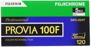 fujifilm fujichrome provia 100f professional rdp-iii color transparency film (120 roll film, 5 pack)