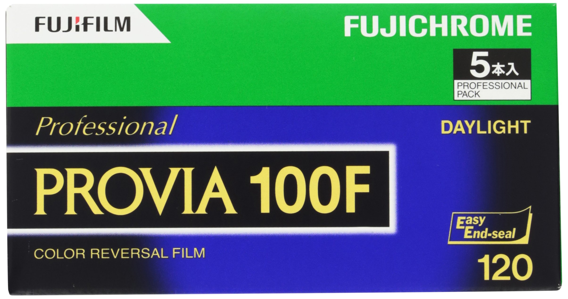 FUJIFILM Fujichrome Provia 100F Professional RDP-III Color Transparency Film (120 Roll Film, 5 Pack)