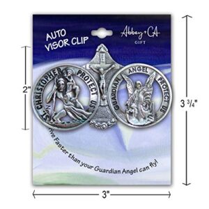 Cathedral Art St. Christopher Visor Clip, One Size, Silver