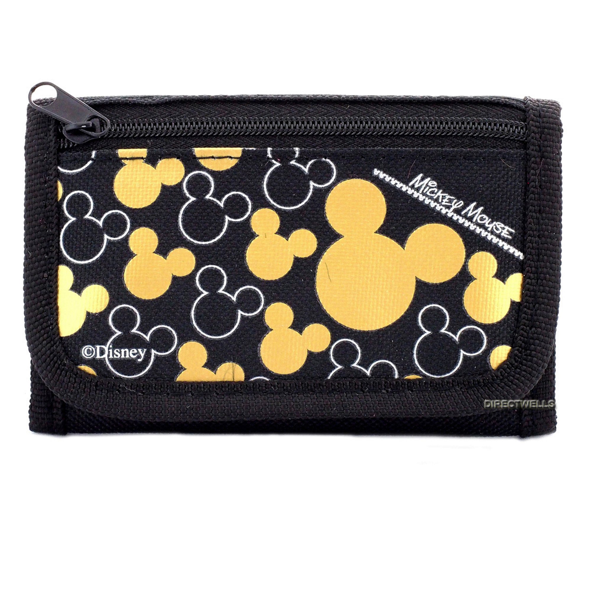 Disney Mickey Mouse Black Gold Trifold Wallet - 1 Wallet