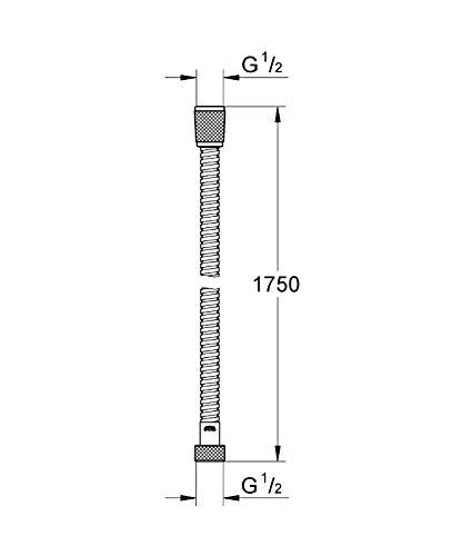 Grohe 28139000 Relexaflex Metal Hose, Starlight Chrome