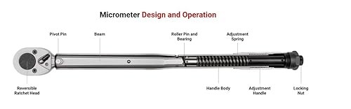 TEKTON 1/2 Inch Drive Micrometer Torque Wrench (10-150 ft.-lb.) | 24335