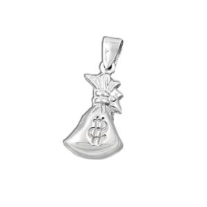 CloseoutWarehouse Sterling Silver Bag of Money Pendant