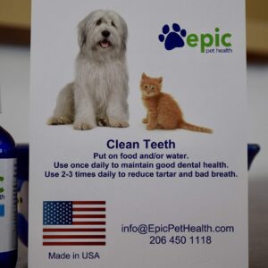 Clean Teeth - Natural, Electrolyte, Odorless Pet Supplement That Reduces Tartar, Bad Breath and Promotes Healthy Teeth, Made in USA (Spray, 2 Ounce)