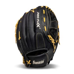 franklin sports unisex adult 12.5-inch franklin sports baseball glove proflex baseball softball glove baseball fastpitch soft, black/camel, 12 1 2-inch us